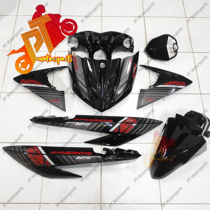 COVERSET BODYSET EGO AVANTIZ YAMAHA STICKER SIAP Purba Batman Hitam