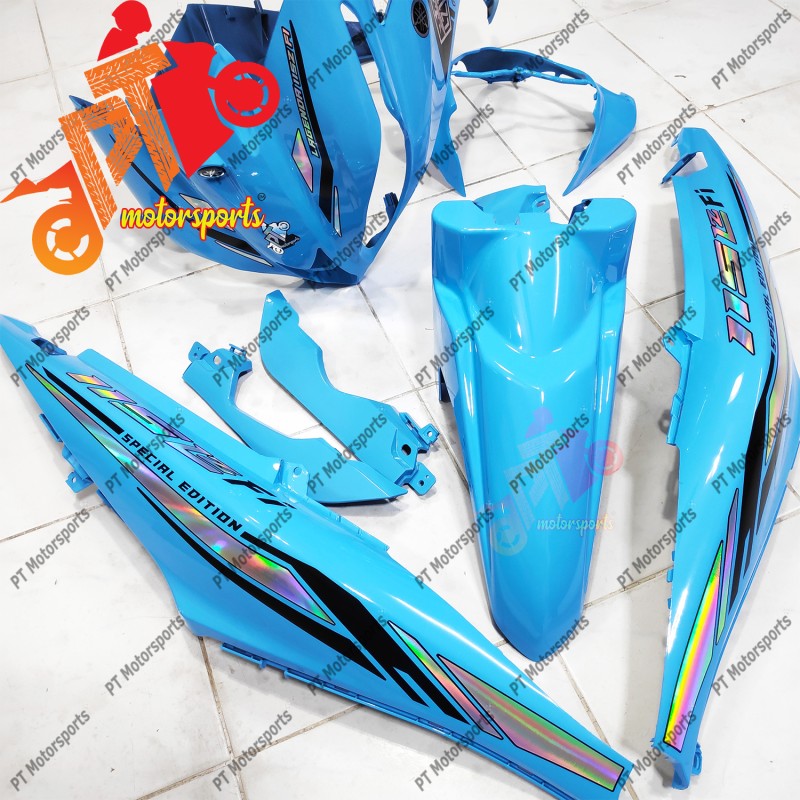 SRL 115Fi Lagenda 115 Fi Cover Set Bodyset Sky Blue OEM Sticker Pelangi Rainbow Black