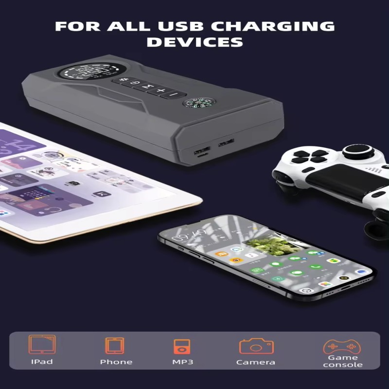 4-in-1 Car Power Bank Jump Starter 16000mah Charger Lithium Battery Pack Portable  Battery Booster Tyre Air Pump Inflator