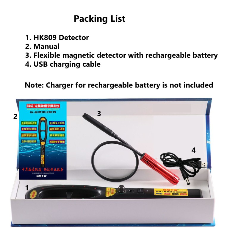 HK809 Car GPS spy hidden tracker positioning tracking signal anti eavesdropping magnetic field electromagnetic wave detector