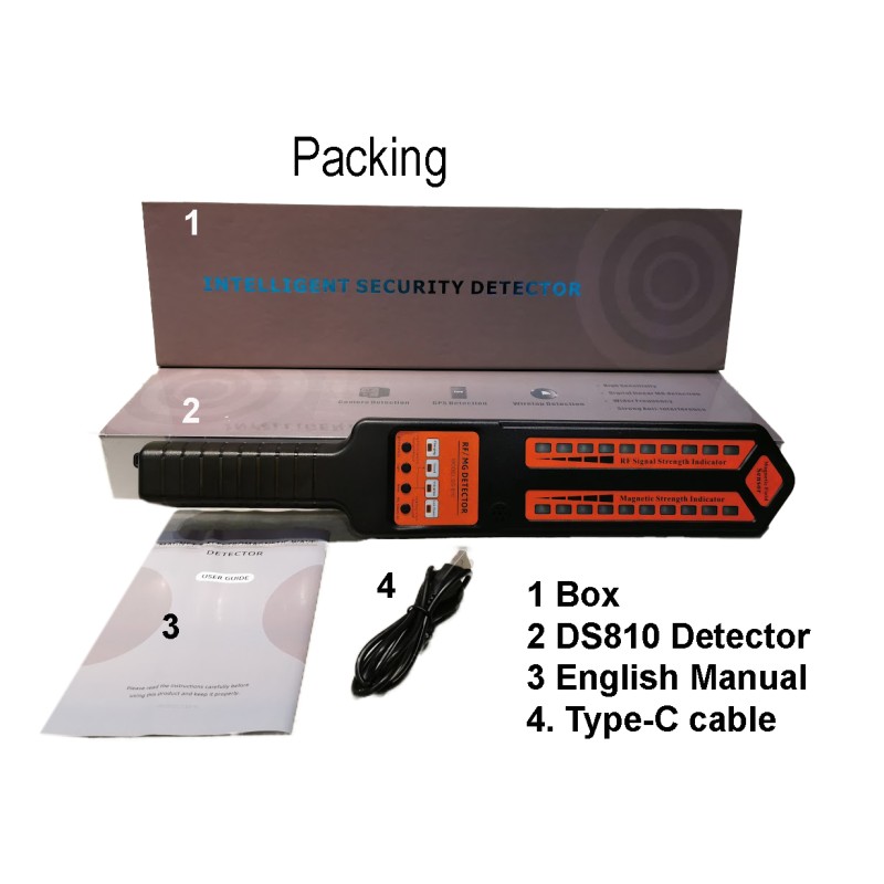 DS810 GPS Car Tracker Spy Hidden Bug Signal Detector Scanner Anti-location Anti-tracking Anti-eavesdropping Anti-sneak shooting Devices Finder