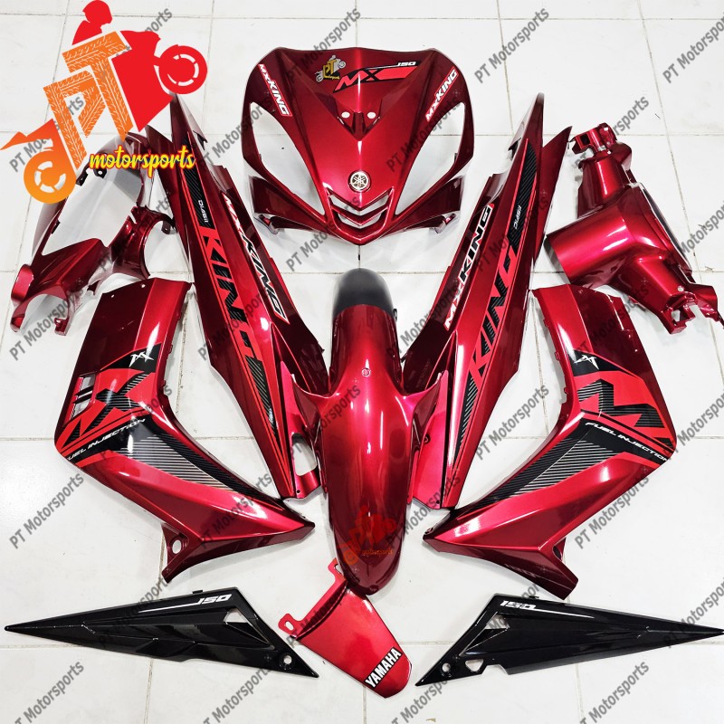 Yamaha LC 135 V1 Cover Set Body Set Red Drmk MX King 3 Exciter Merah Moritaka Sticker